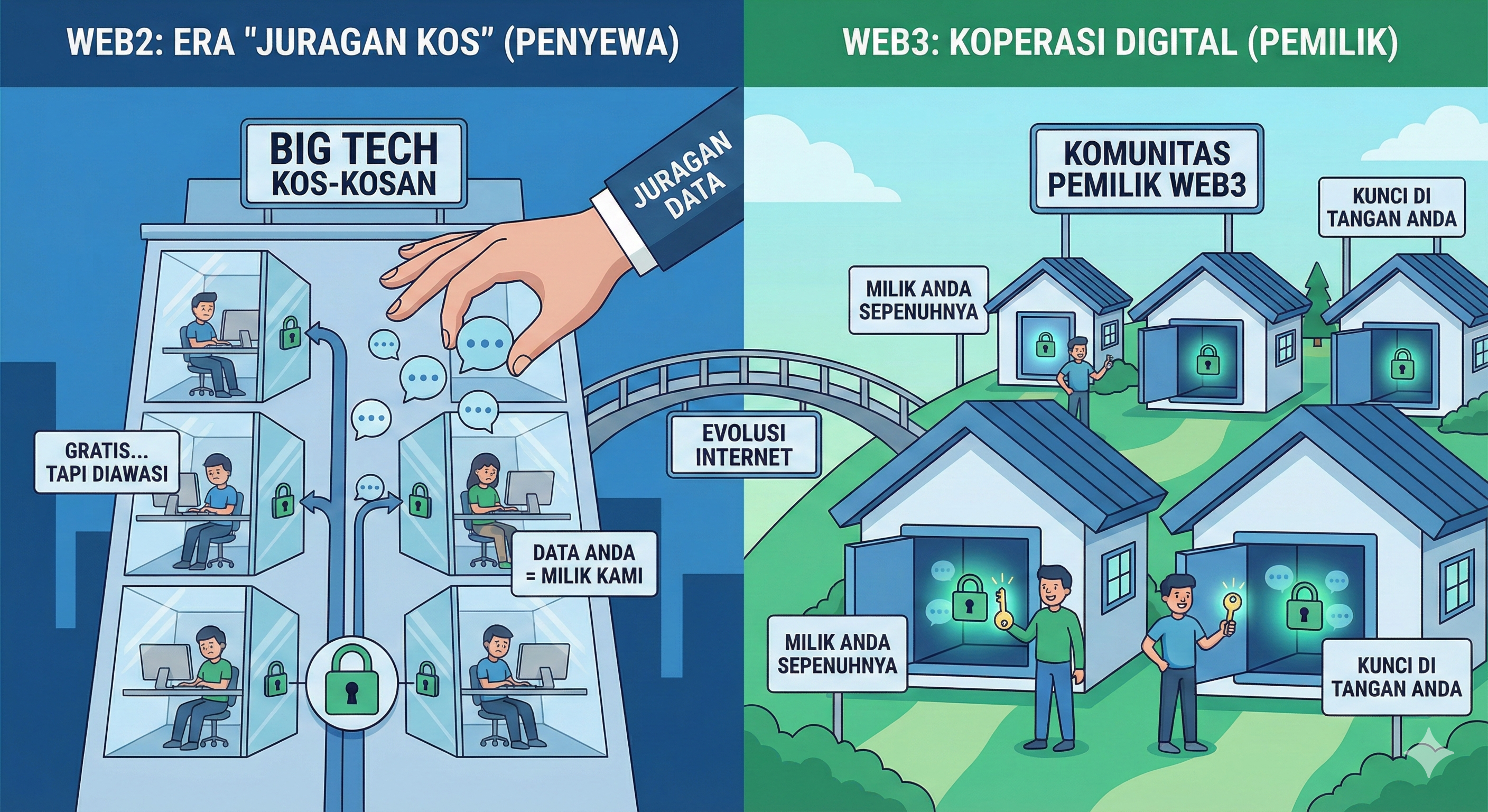 Selamat Tinggal Juragan Kos Internet: Memahami Web3 Semudah Memahami Kepemilikan Rumah